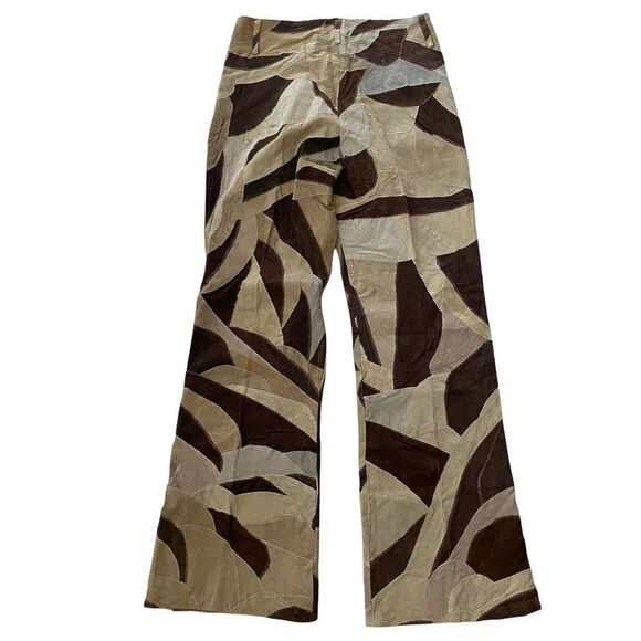 Vintage Y2K Deadstock Genuine Leather Patchwork Pants Size 12 - Picture 2 of 8